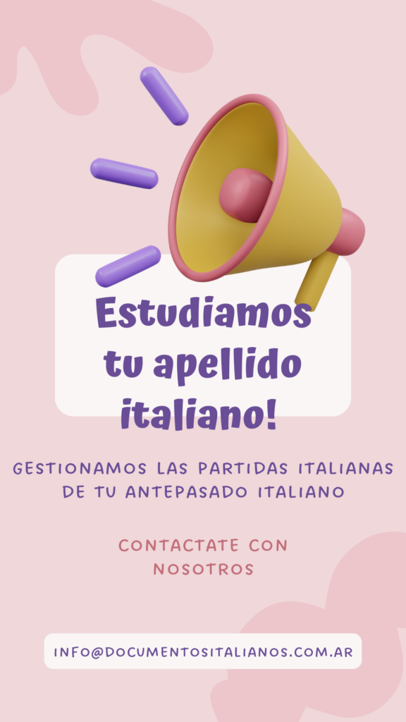 Partidas de nacimiento italianas